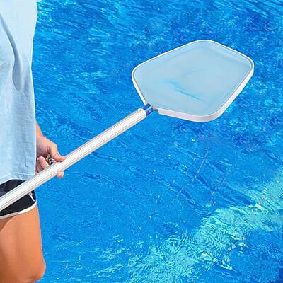 Swimming Pool Skimmer Net, Leaf Skimmer with Fine Mesh, Durable Aluminum Frame
