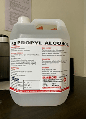 ISOPROPYL ALCOHOL 99.9% (IPA) - 5 LITER CAN