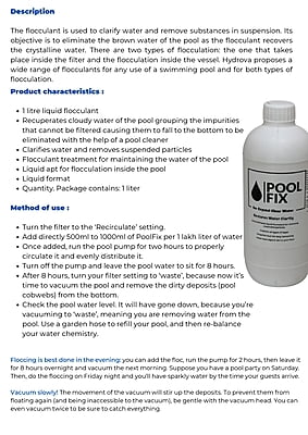 Pool Fix - Swimming Pool Clarifier