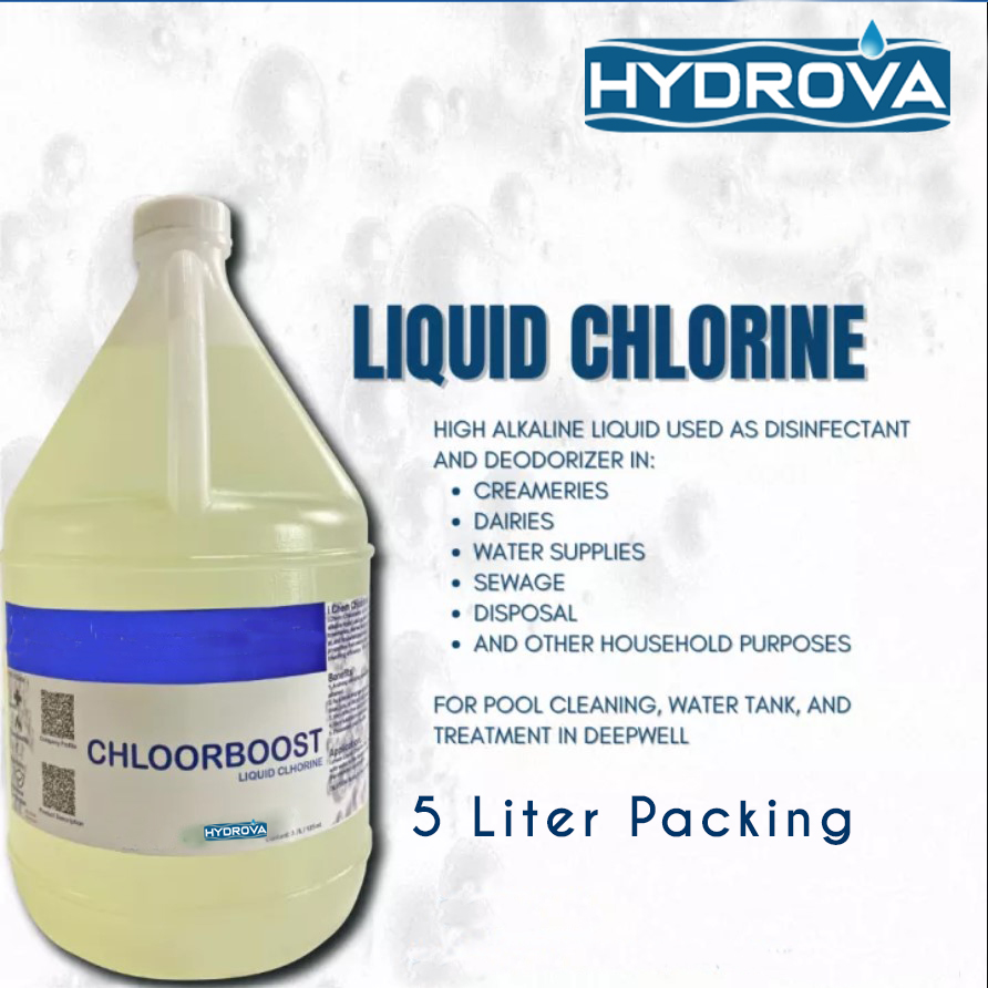 Liquid Chlorine 12% (Sodium Hypo) - 5 Liter Pack
